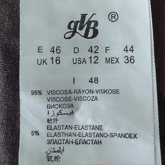 DREAM Size 12 Casual Rayon Stretch A-line Beaded Chocolate color Comfort Dress - Picture 6 of 12